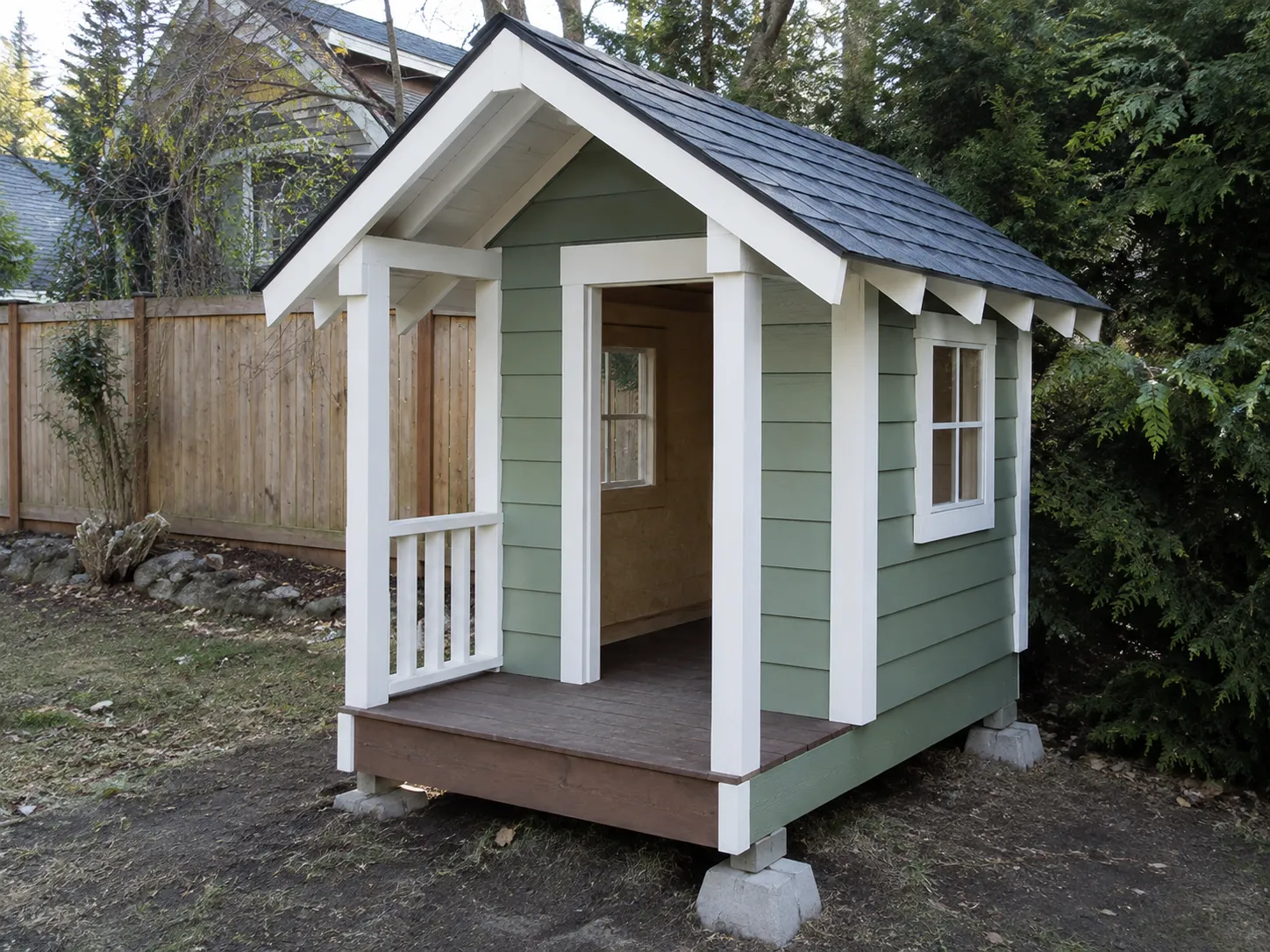 Illustrative view of playhouse removal structure details