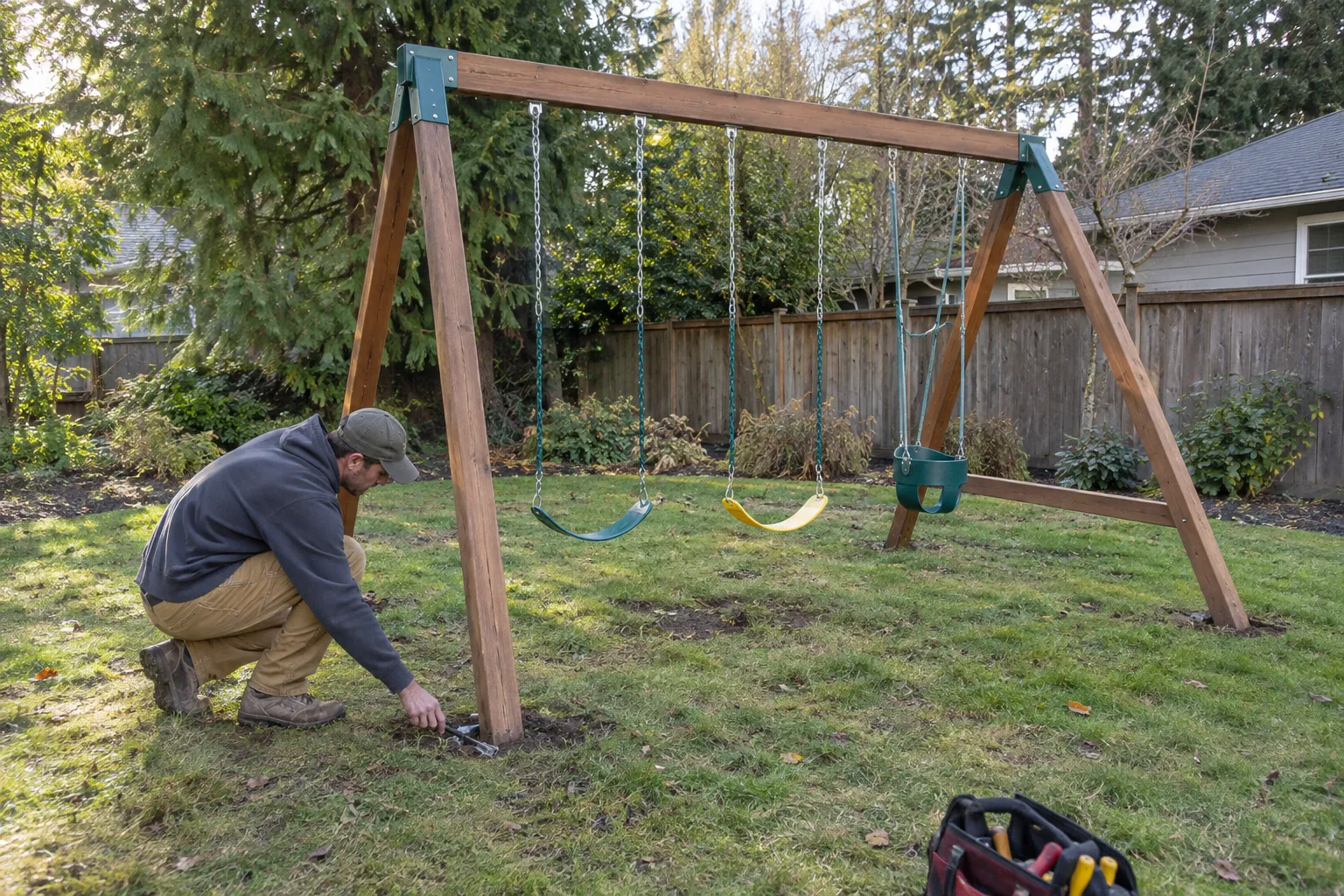 Illustrative assessment of swing set removal