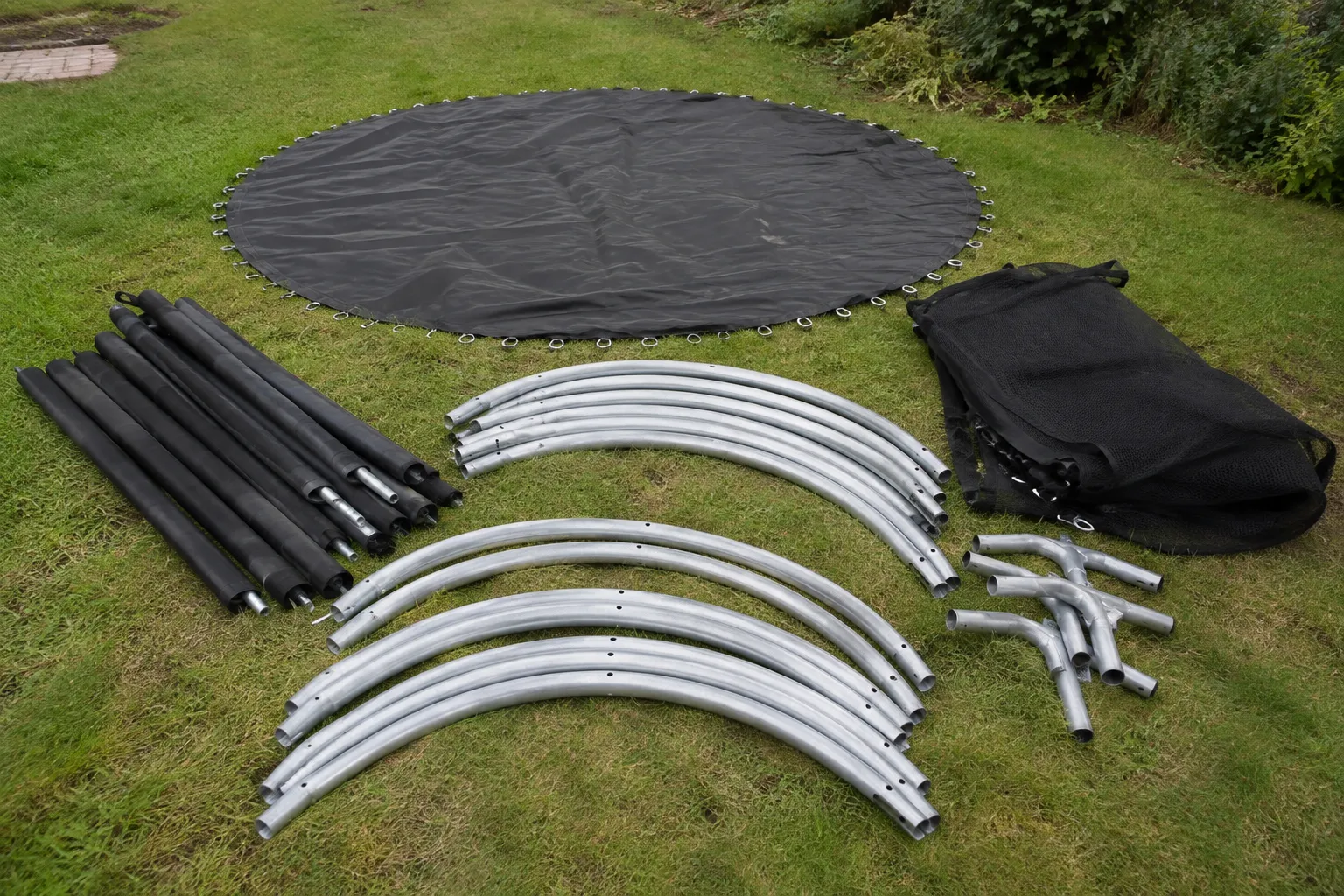 Illustrative view of trampoline removal structure details
