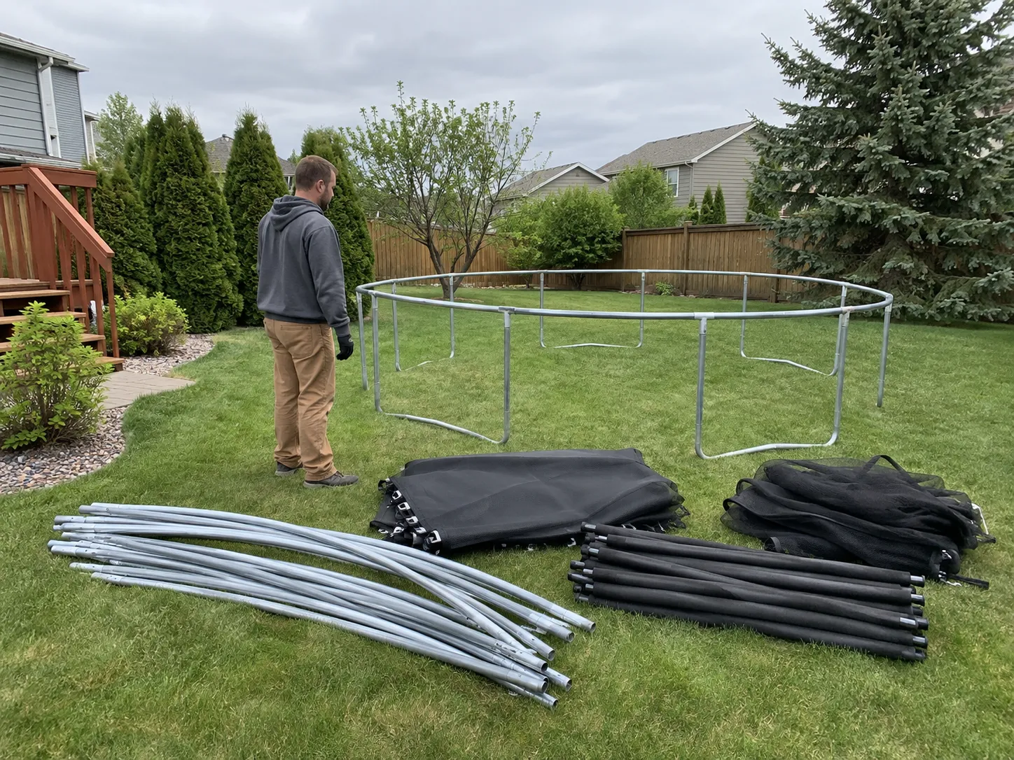 Illustrative assessment of trampoline removal